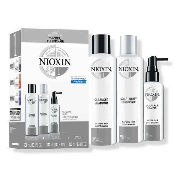 Nioxin Hair Care Kit System 1 for Fine/Normal to Light Thinning, Natural Hair