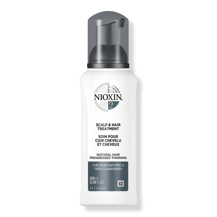 Nioxin Scalp and Hair Leave-In Treatment System 2 for Fine/Progressed Thinning, Natural Hair