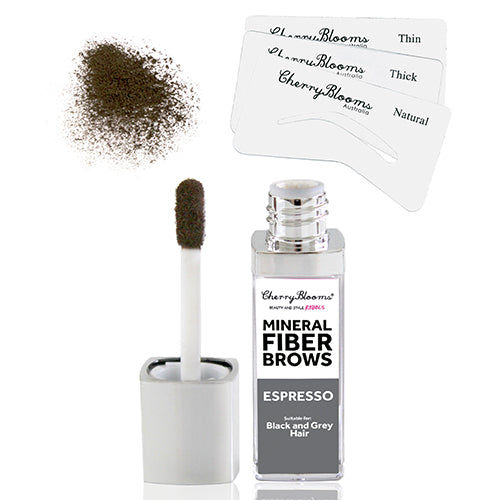 Cherry Blooms Mineral Fiber Brow Kit with Stencils (Latte-Light Beige)