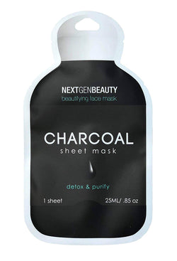 NextGenBeauty Charcoal K Beauty Sheet Mask (5-Pack)